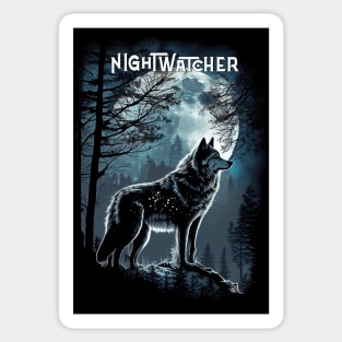 Night Watcher Wolf Sticker